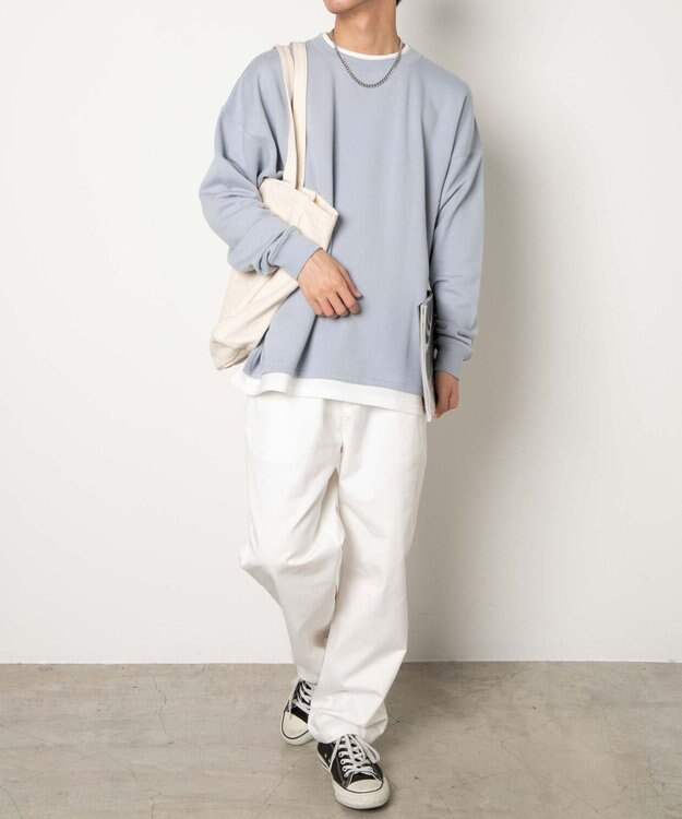 WEGO フェイクレイヤードプルオーバー サックス