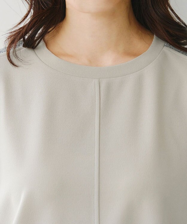 Tiaclasse 【洗える】ドルマンラメスリーブトップス グレー