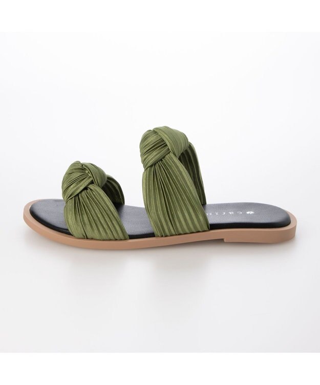 MODE ET JACOMO <carino>プリーツスポンジサンダル グリーン