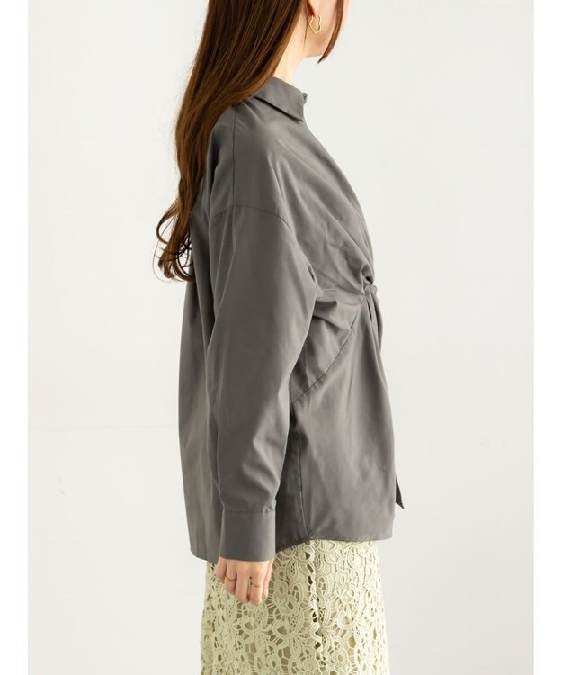 Te chichi ツイストデザインシャツ《2025Autumn catalog vol.2 item》 カーキ