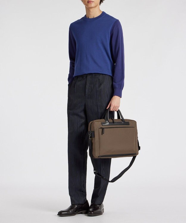 Paul Smith PS Paul Smith ビジネス ナイロン 2Wayブリーフケース ベージュ