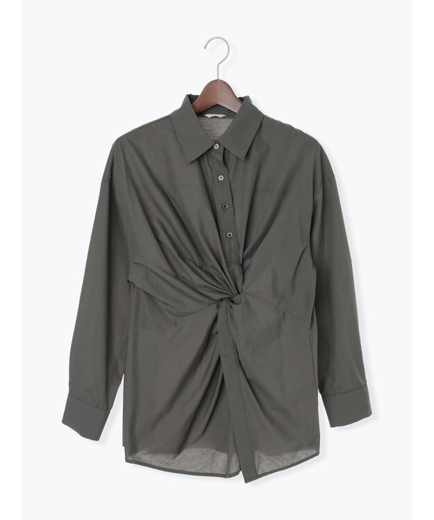 Te chichi ツイストデザインシャツ《2025Autumn catalog vol.2 item》 カーキ