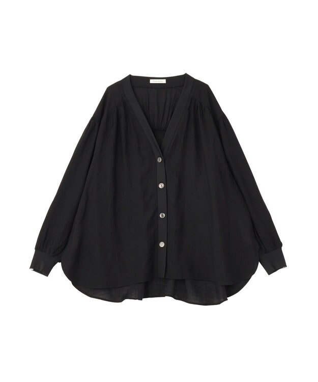 Green Parks リブドッキングシアーシャツ Black