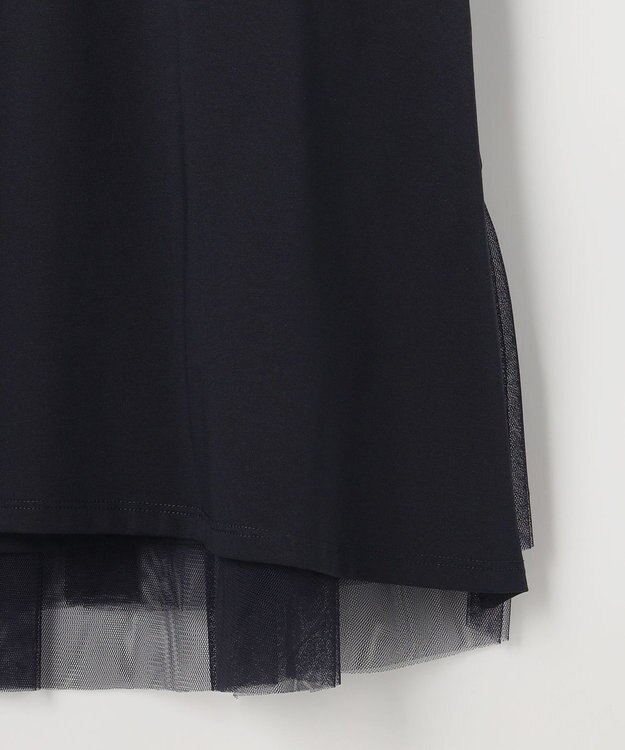 組曲 【先行予約】GIZAコットンチュールコンビ カットソー ネイビー系