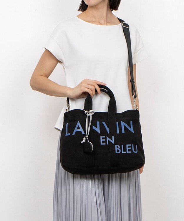 LANVIN en Bleu ジャーナル 2wayトートバッグ ブラック