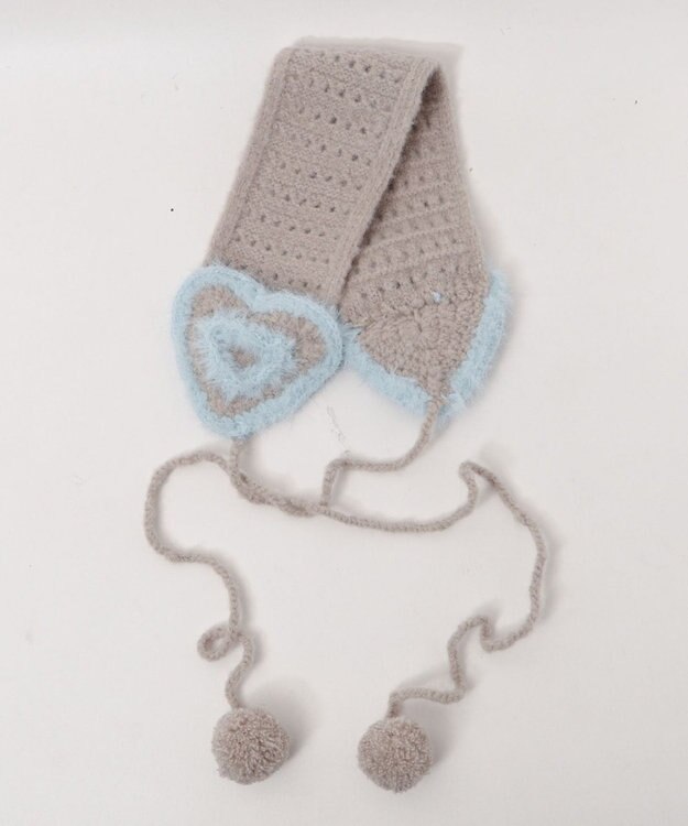 WEGO ハートニットイヤーマフ ライトグレー