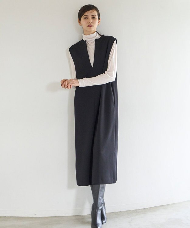 UNFILO ウールレーヨン タートル アイスグレー