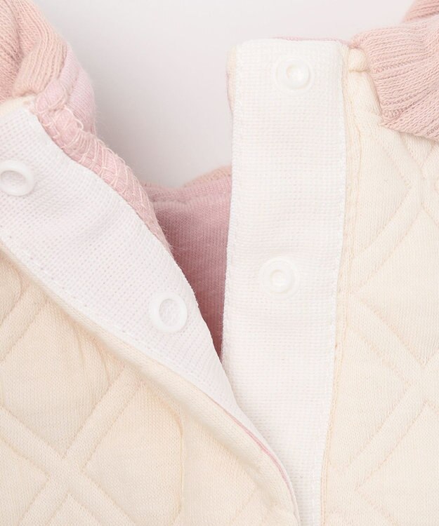 組曲 KIDS 【80-90㎝】キルトセットアップ アイボリー系