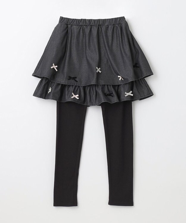 ANY KIDS デニム ニット スカッツ ブラックデニム