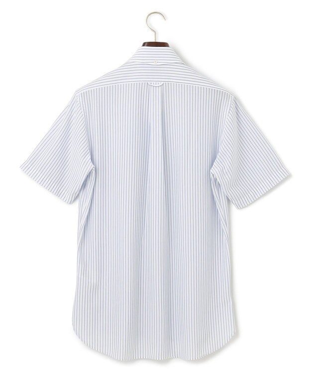 J.PRESS MEN 【J.PRESS PLUS】カノコインレイストライプパッチポケット シャツ/B.D. サックスブルー系1