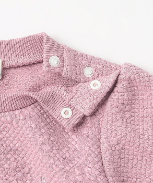 組曲 KIDS 【90-100㎝】フラワーキルト トレーナー ラベンダー