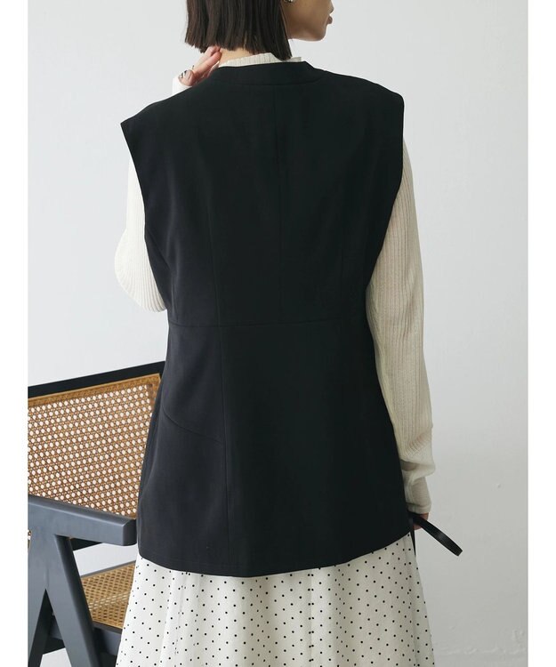 Green Parks AnriettMusee ラメ切替スリーブリブシアーニット Off White