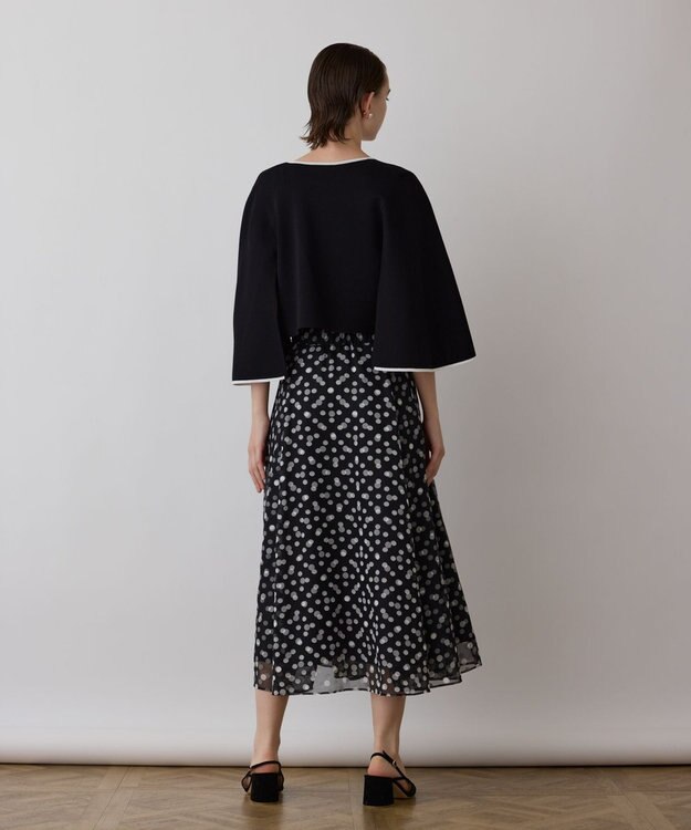 GRACE CONTINENTAL ドットオパールスカート ブラック