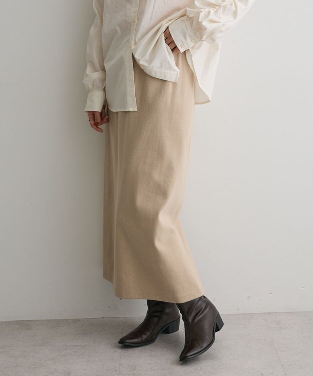 CRAFT STANDARD BOUTIQUE リブロングスカート Beige