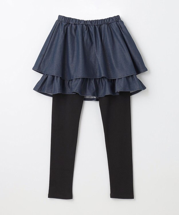 ANY KIDS デニム ニット スカッツ インディゴ