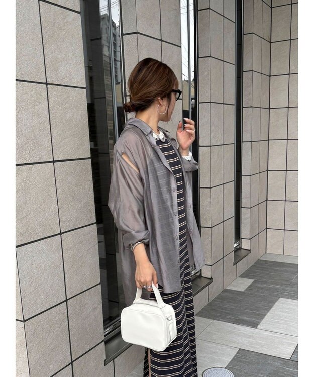 Green Parks ショルダースリット２ＷＡＹシャツ Gray