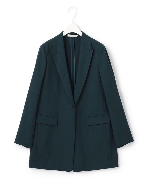 ICB L 【洗える】 ウールマットウース ベルト付きジャケット パイングリーン系