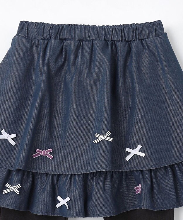 ANY KIDS デニム ニット スカッツ インディゴ