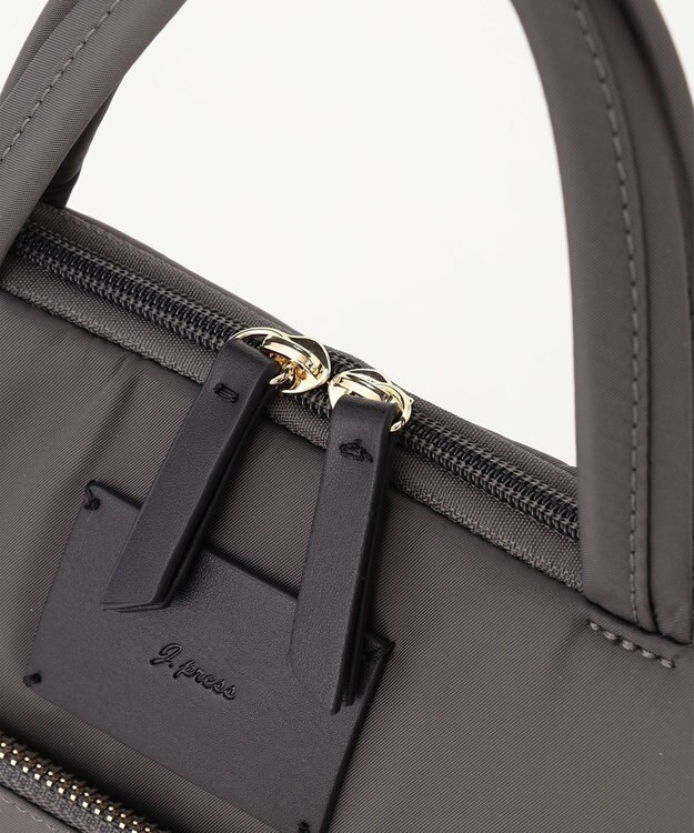 J.PRESS LADIES 【WEB限定・PC収納可・2way】ナイロン ショルダー付き PCケース グレー系