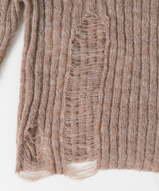 WEGO ダメージショートニット ベージュ