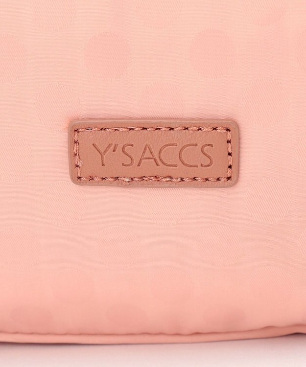 Y'SACCS ポーチ付きドットジャカードトート ピンクベージュ