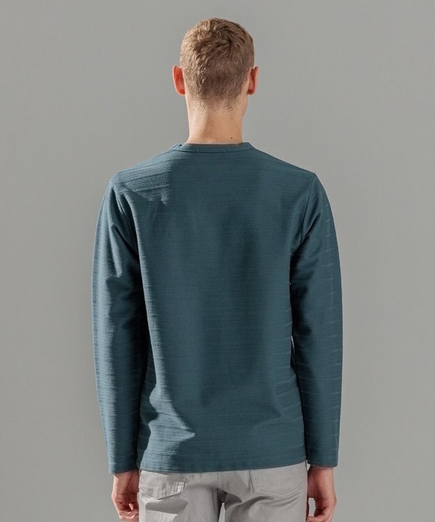 JOSEPH HOMME ブラッシュジャガード　クルーネック長袖Tシャツ スモーキーグリーン系