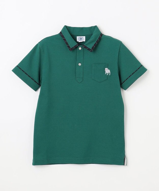 J.PRESS KIDS 【140-170cm】カノコ バックブル 半袖ポロシャツ グリーン系
