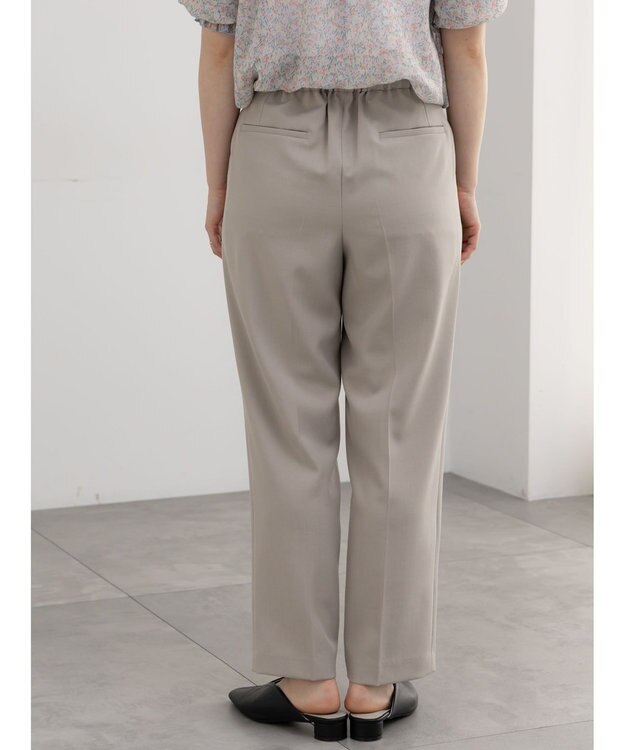 Te chichi フロントZIPリネンライクテーパードパンツ(セットアップ可) Ｓグレー