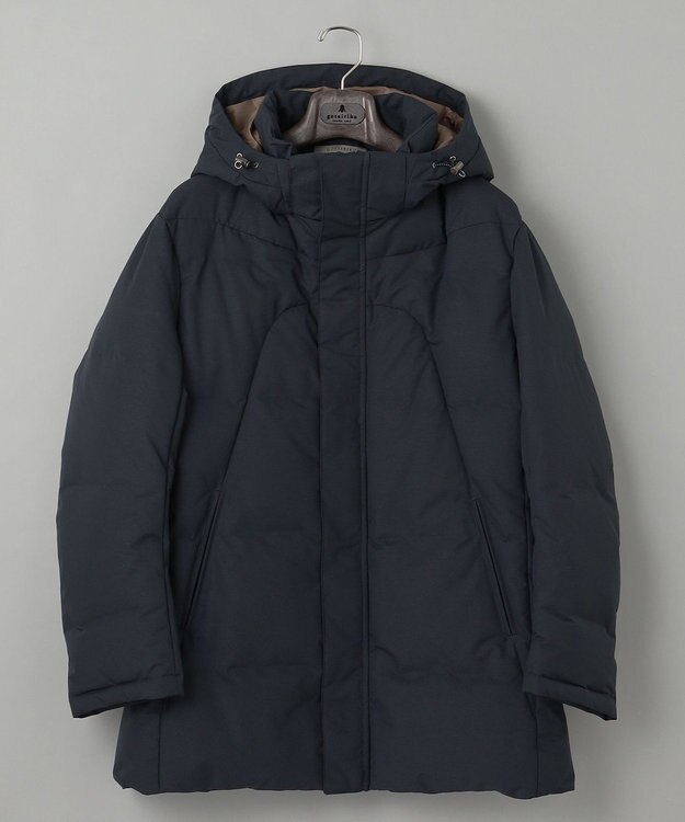 GOTAIRIKU 【仕事で着用可】MINOTECH メランジラミネート ダウンコート(23年モデル) ネイビー系