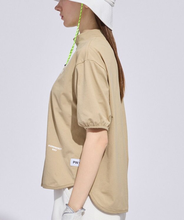 PW CIRCULUS 【WOMEN】パフスリーブモックT  2026年モデル ゴルフウェア レディース ベージュ系