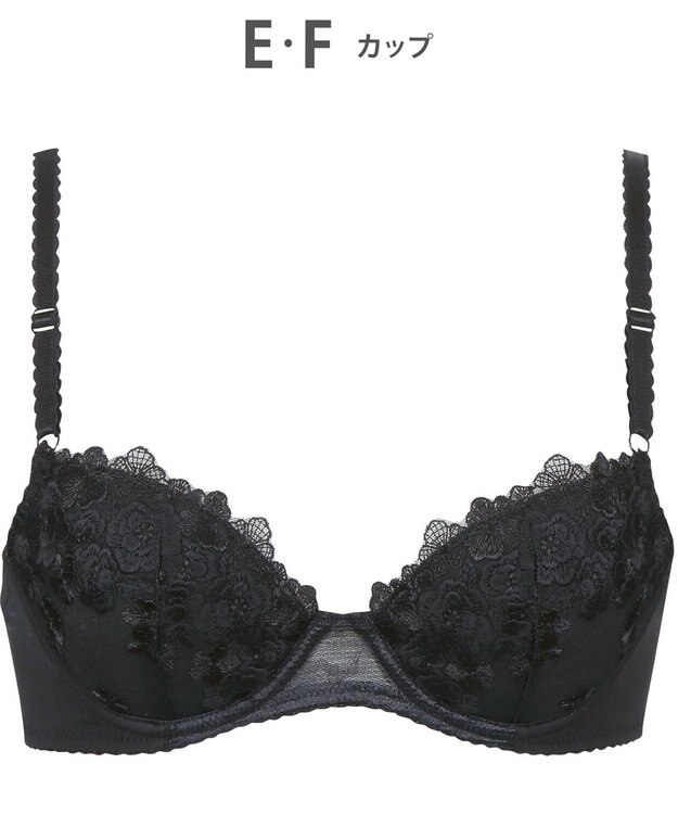 Wing 【ナチュラルアップブラ】 AA~Gカップ展開 ふっくら自然なまるみでバストアップ KB2060 ウイング／ワコール ブラック