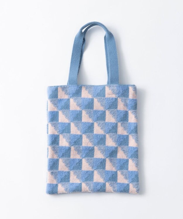 TRICOTE シャギーブロックトート 32BLUE