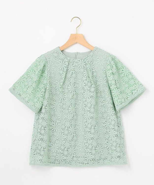 組曲 フラワーレース ブラウス ミント系