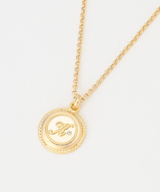 J.PRESS LADIES 【リバーシブル】イニシャルコイン ネックレス K