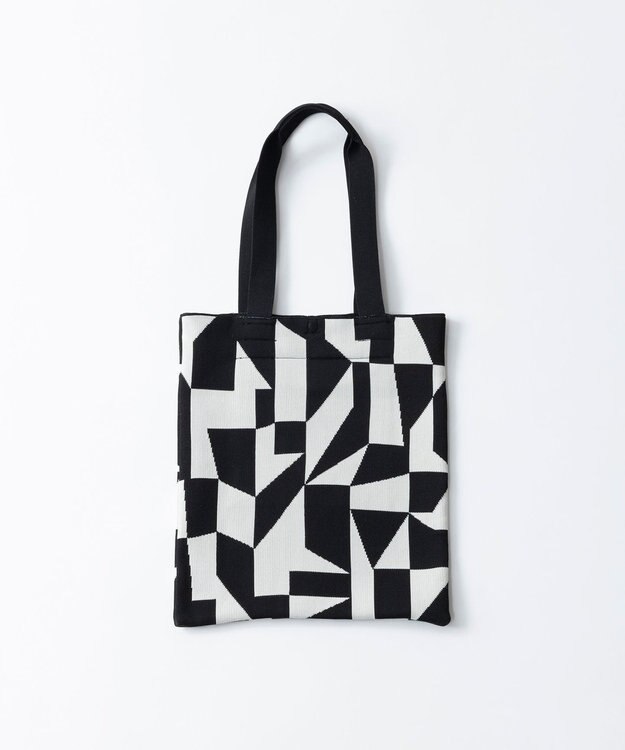 TRICOTE ランダムブロックトートバッグ【軽くて丈夫・A4対応】 99BLACK