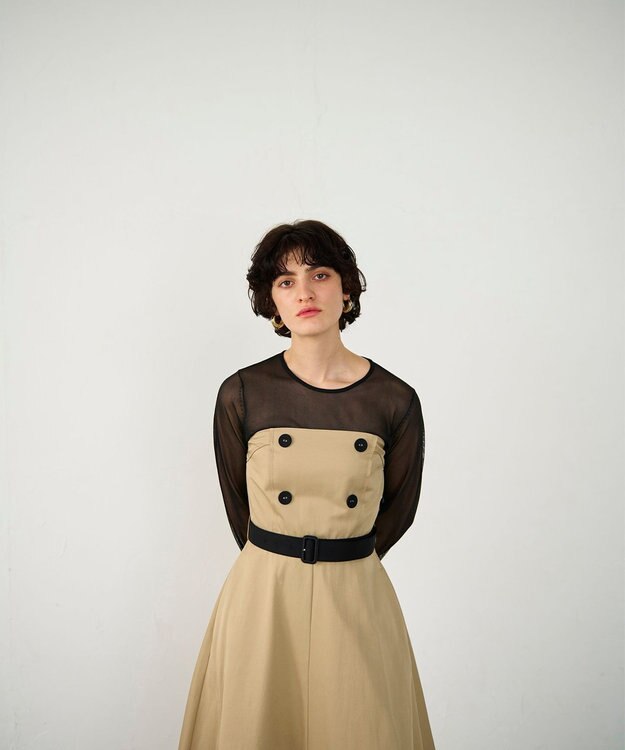 GRACE CONTINENTAL トレンチジャンパースカート ベージュ