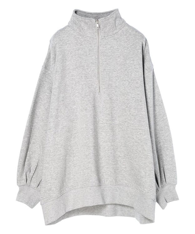 Green Parks ・ＳＵＧＡＲ　ＳＰＯＯＮ　ウラキモウハーフＺＩＰスウェット Gray Mixture