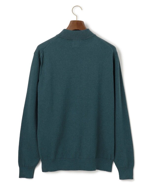 J.PRESS MEN 動きやすさにこだわった立体設計【洗える】コットンカシミヤモックネック ニット グリーン系