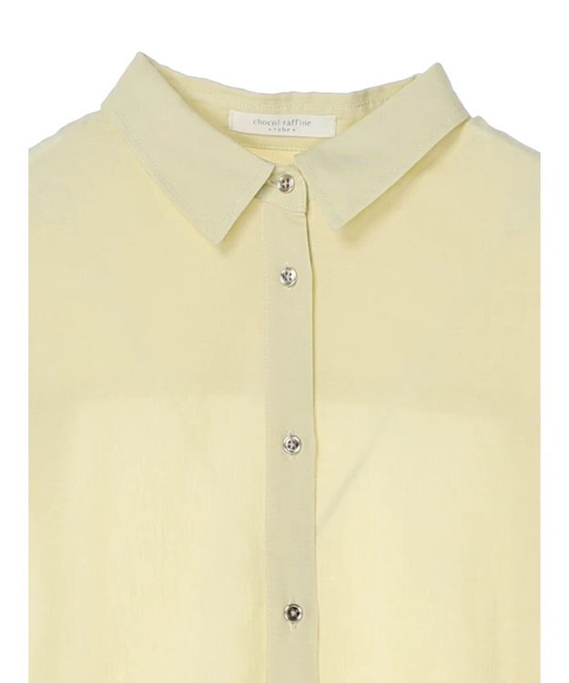 Green Parks リネンレーヨン２ｗａｙシャツ Yellow