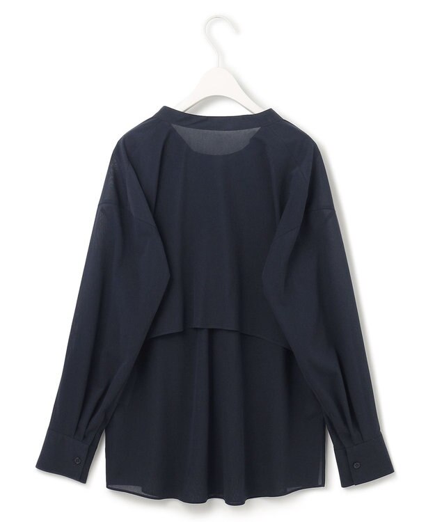 ICB 【洗える・接触冷感・UVケア】３WAYセットブラウス ネイビー系