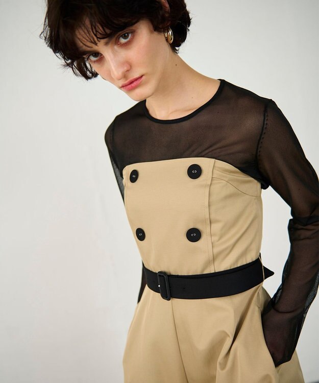 GRACE CONTINENTAL トレンチジャンパースカート ベージュ