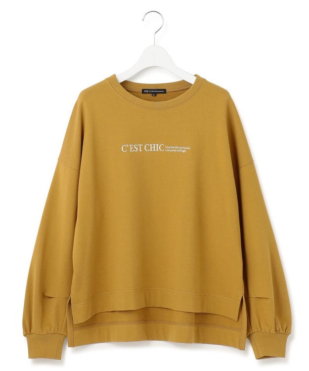 23区 L 【洗える】ライトコットンテリー ロゴ カットソー イエロー系