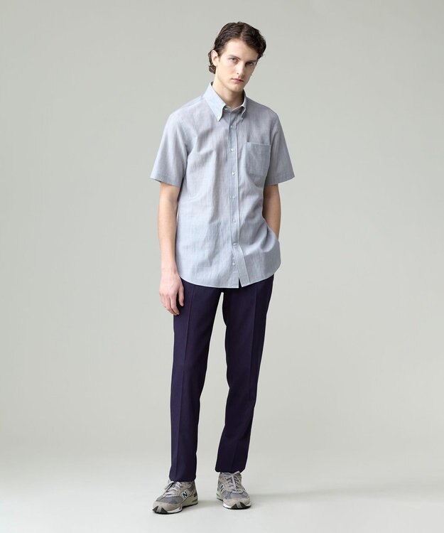 J.PRESS MEN REDA ACTIVE サマードレスシャツ / B.D. ネイビー系