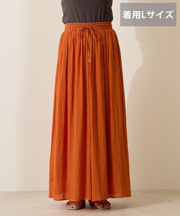 AMERICAN HOLIC 【選べる丈】接触冷感シフォンスカーチョ【WEB限定カラー有り】 Terracotta