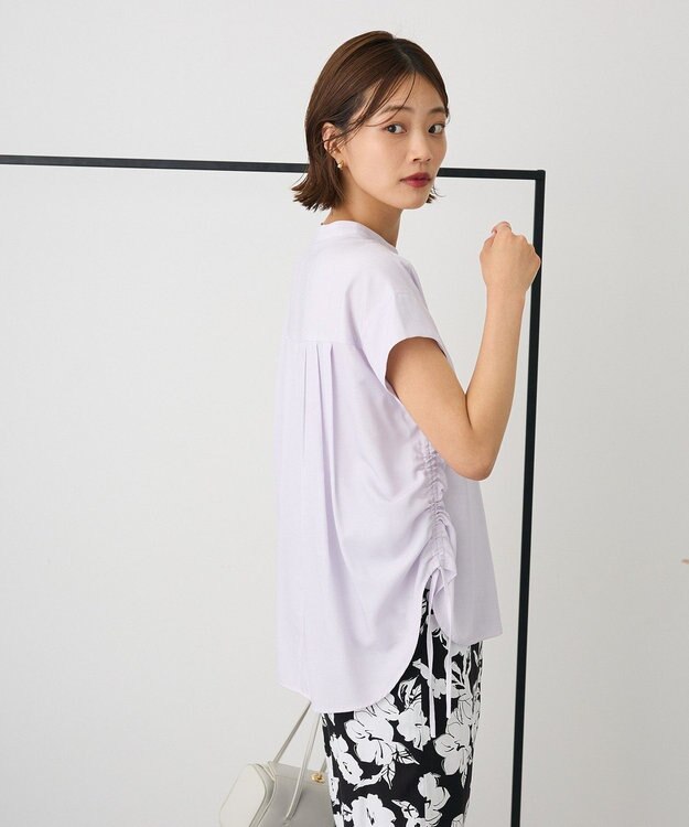 CRAFT STANDARD BOUTIQUE バンドカラーサイドドロストシャツ Light Purple