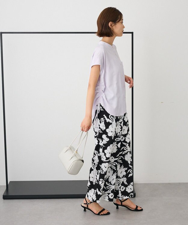 CRAFT STANDARD BOUTIQUE バンドカラーサイドドロストシャツ Light Purple