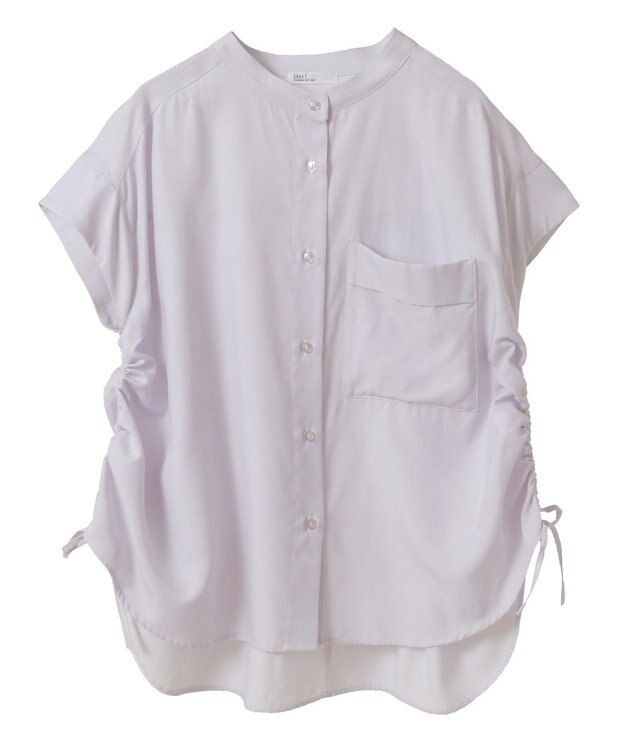 CRAFT STANDARD BOUTIQUE バンドカラーサイドドロストシャツ Light Purple