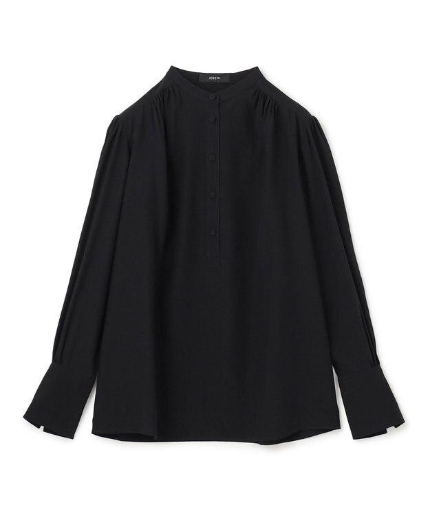 JOSEPH シルククレープデシン　ブラウス Black