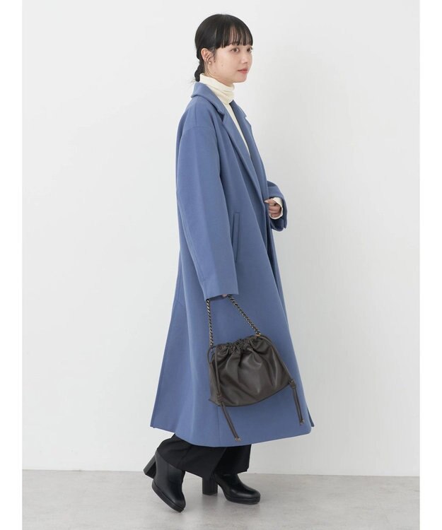 earth music&ecology チェスターコート（無地） Blue