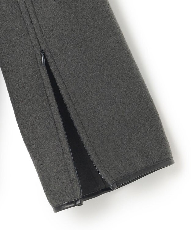 23区 コンプレストパイル ノーカラー アウター グレー系